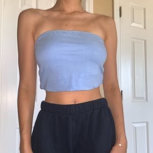 baby blue tube top